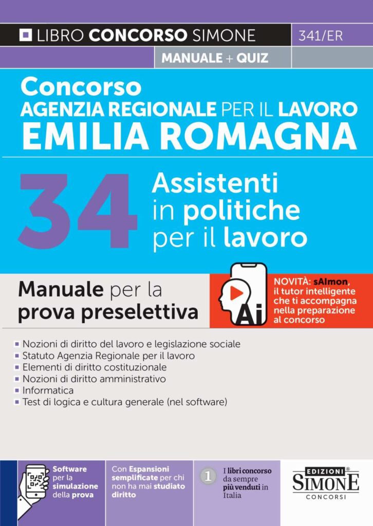 Manuale Concorso Agenzia Regionale per il lavoro Emilia Romagna 34 Assistenti in politiche del lavoro 2025