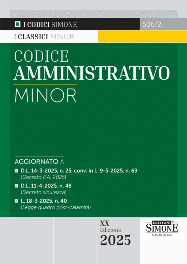 Codice Amministrativo Minor in formato pocket tascabile