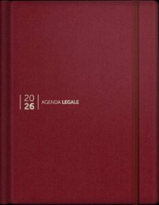 Agenda Legale 2026 Leather Rossa con App Agenda Legale PRO - 751/ROSSA