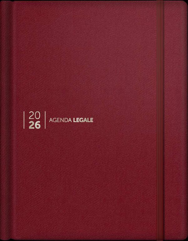 Agenda Legale 2026 Leather Rossa con App Agenda Legale PRO - 751/ROSSA