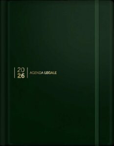 Agenda Legale 2026 Skin Dark Green con App Agenda Legale PRO - 751/VERDESCURO