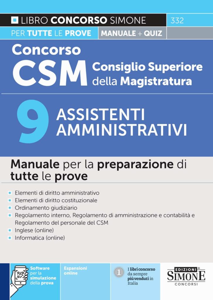 Manuale concorso CSM assistenti amministrativi