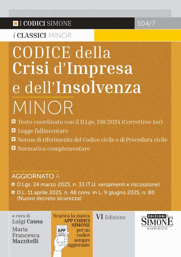 Codice della Crisi d'Impresa e dell'Insolvenza Minor - 504/7