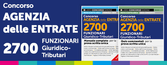 Banner Concorso Agenzia delle Entrate 2025: 2700 posti funzionari Giuridico-Tributari