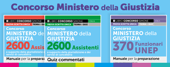 Libri per il concorso 2970 posti al Ministero della Giustizia per assistenti e funzionari
