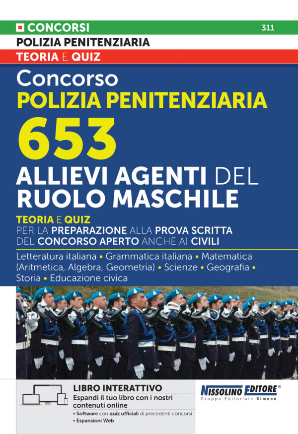 Concorso polizia penitenziaria 653 Allievi agenti del ruolo maschile - Teoria e quiz - NE/311