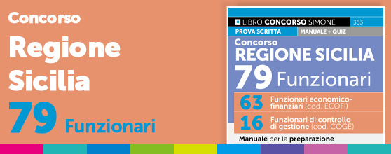 Concorso Regione Sicilia 79 Funzionari economico finanziari e controllo di gestione