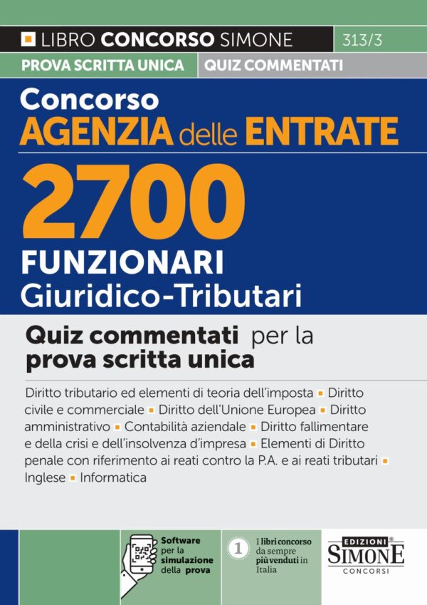 Concorso Agenzia delle Entrate – 2700 Funzionari Giuridico Tributari