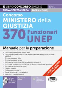 Manuale Concorso Ministero della Giustizia 370 Funzionari UNEP
