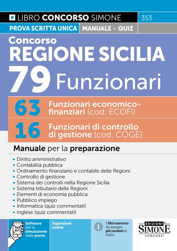 manuale concorso 79 funzionari Sicilia