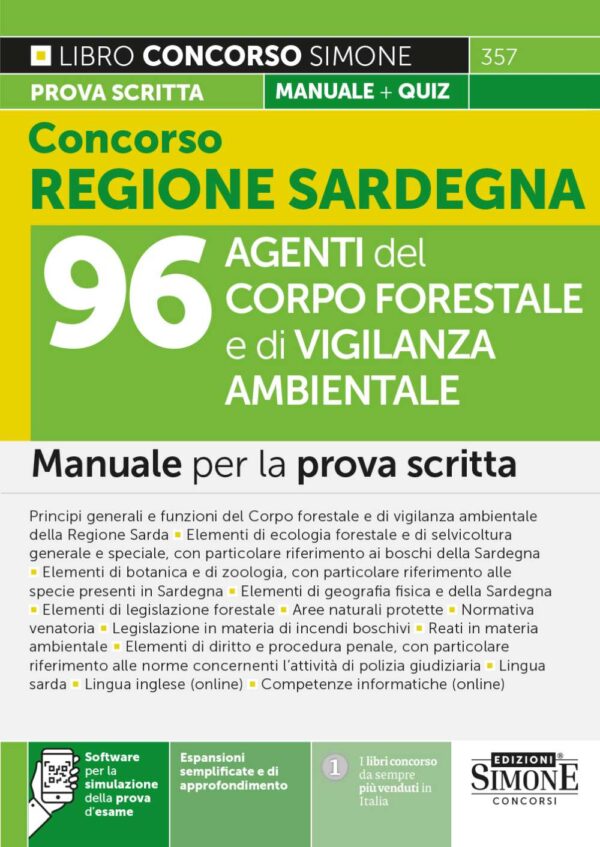Concorso forestali Regione Sardegna 96 Agenti del Corpo Forestale e di Vigilanza Ambientale