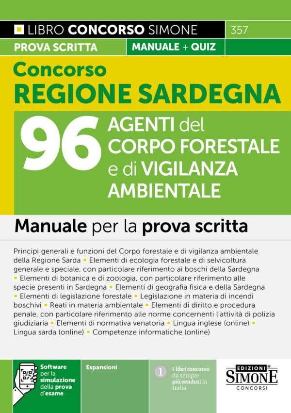 Concorso forestali Regione Sardegna 96 Agenti del Corpo Forestale e di Vigilanza Ambientale