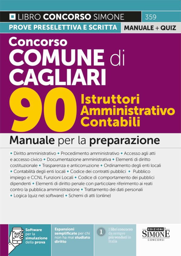 Concorso Comune di Cagliari - 90 Istruttori Amministrativo Contabili - Manuale - 359