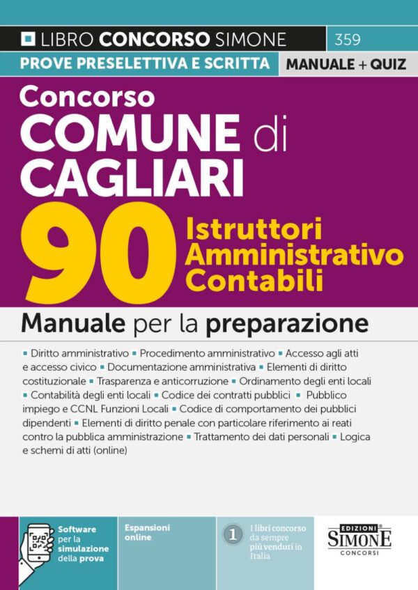 Concorso Comune di Cagliari - 90 Istruttori Amministrativo Contabili - Manuale - 359