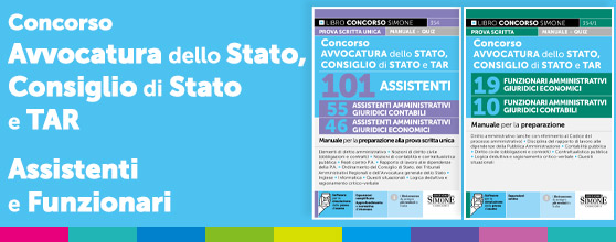Libri Concorso Avvocatura dello Stato Consiglio di Stato e TAR