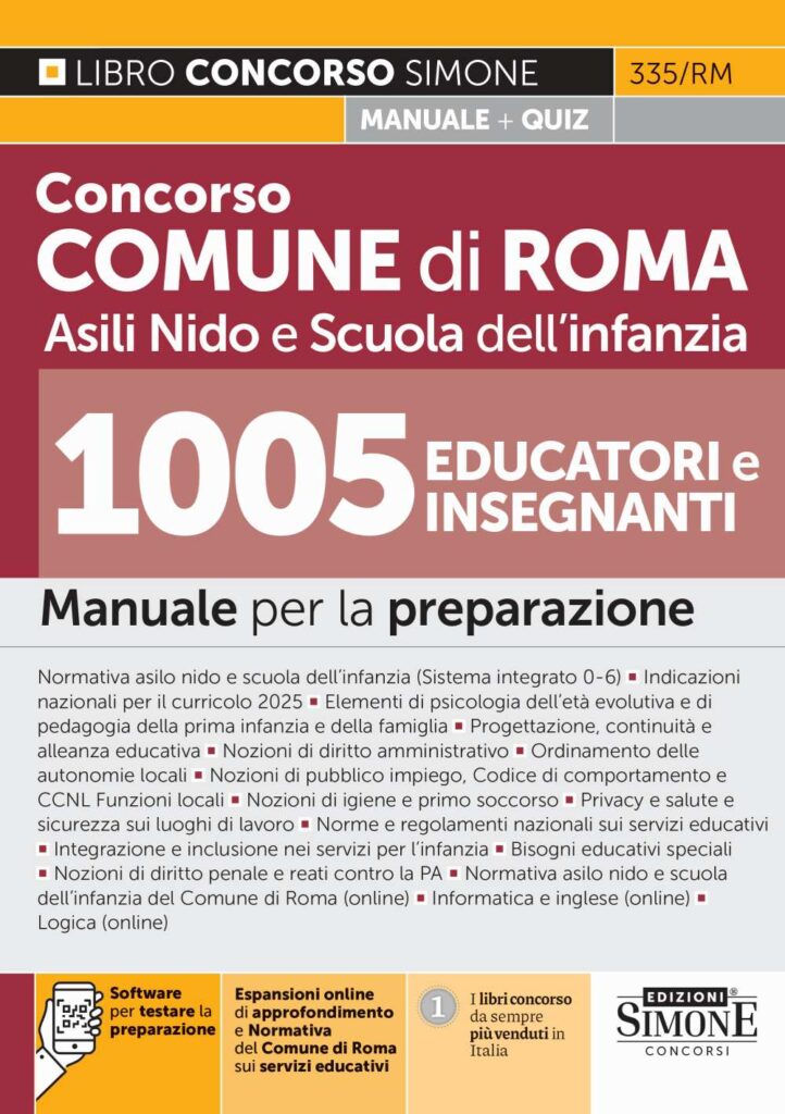 Concorso Comune di Roma Nidi e scuola dell'infanzia - 1005 Educatori e Insegnanti - Manuale - 335/RM