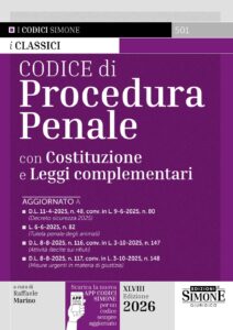 Codice di Procedura Penale 2026 con costituzione e leggi complementari