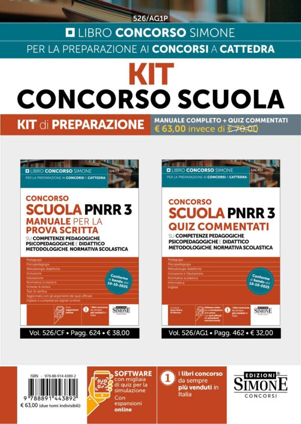 kit di preparazione con i libri Concorso Scuola PNRR3
