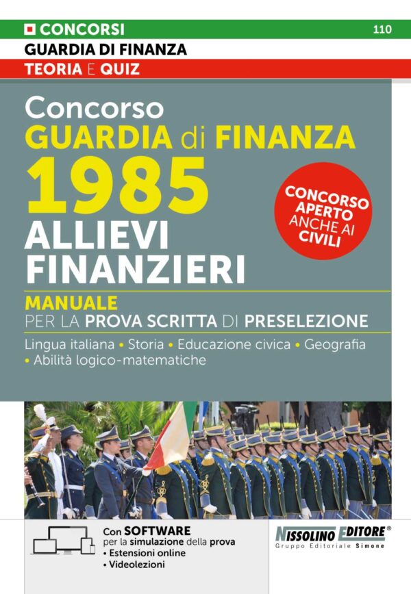 Concorso Guardia di Finanza 1985 Allievi Finanzieri - Manuale