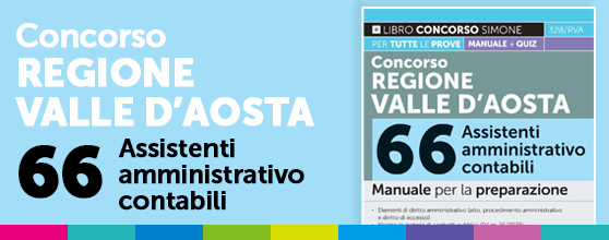 Banner Regione Valle d’Aosta 66 Assistenti amministrativo contabile