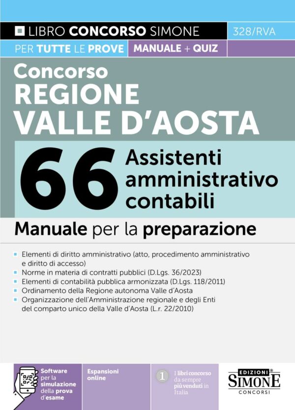 Manuale Concorso Regione Valle d'Aosta 66 Assistenti amministrativo contabile