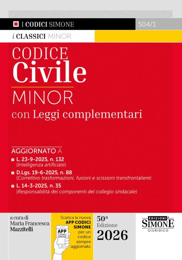 Codice Civile Minor con leggi complementari - 504/1
