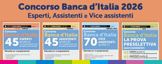 Manuali concorso Banca d'Italia 2026 per esperti, assistenti e vice assistenti