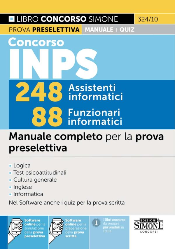 Manuale concorso informatici INPS 2026 per assistenti e funzionari