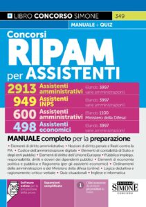Concorsi RIPAM per ASSISTENTI – 2913 Assistenti amministrativi (3997 varie amministrazioni) – 949 Assistenti INPS – 600 Assistenti amministrativi (1100 Ministero della Difesa) – 498 Assistenti economici