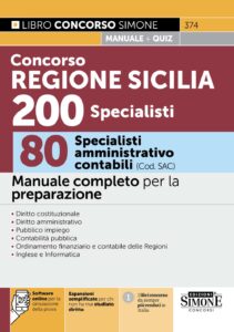 Concorso Regione Siciliana 200 Specialisti - 80 Specialisti amministrativo contabili (cod. SAC) - Manuale - 374