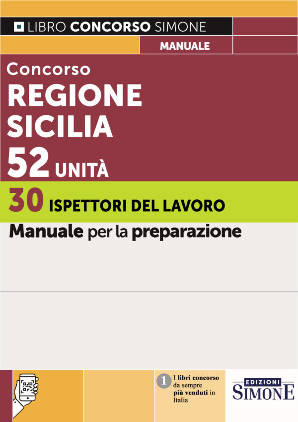 Concorso Regione Siciliana 52 Unità - 30 Ispettori del lavoro - Manuale - 374/4