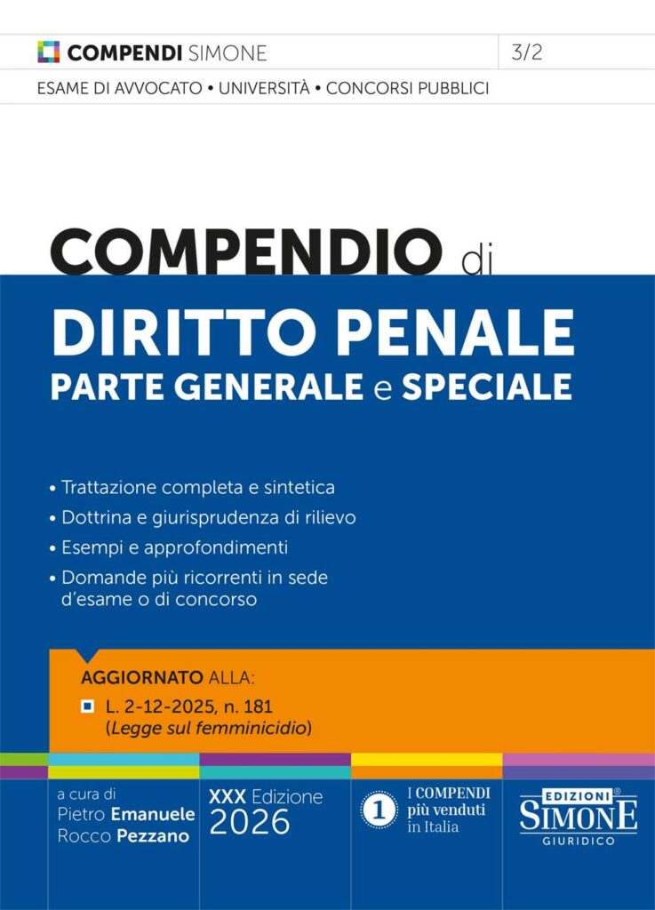 Compendio di Diritto Penale parte generale e speciale - 3/2