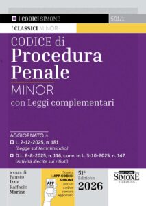 Codice di Procedura Penale Minor con Leggi complementari - 501/1