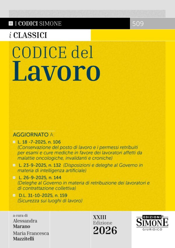 Codice del Lavoro - 509