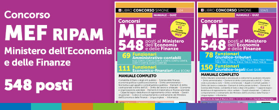 Manuali per il Concorso RIPAM MEF Ministero dell'Economia e delle Finanze