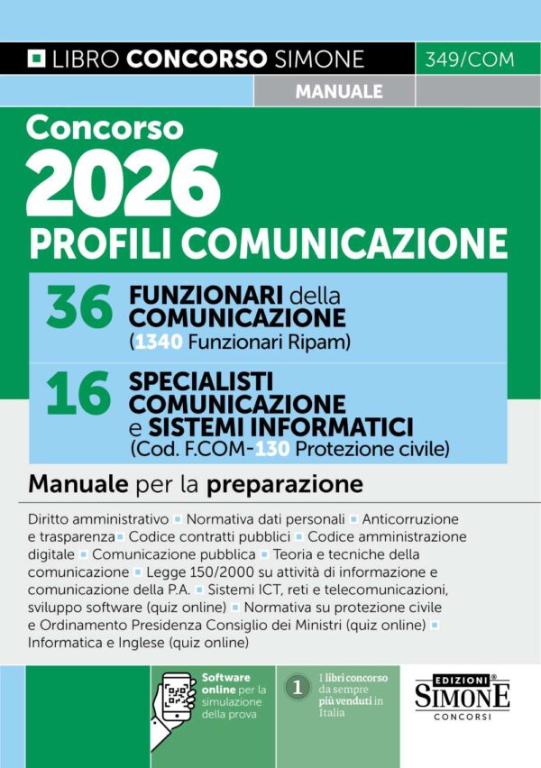 manuale concorsi comunicazione 2026 per funzionari e specialisti