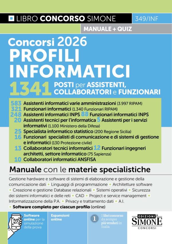 Manuale concorsi informatici 2026 per assistenti collaboratori e funzionari