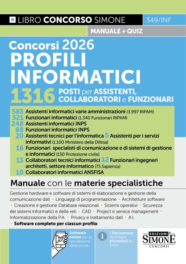 manuale concorsi informatici 2026 per assistenti collaboratori e funzionari