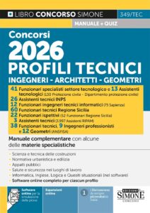 Manuale concorsi tecnici 2026 per ingegneri architetti e geometri