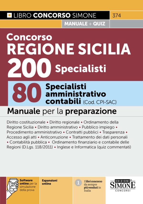 Manuale concorso amministrativo contabili regione sicilia 2026 CPI-SAC