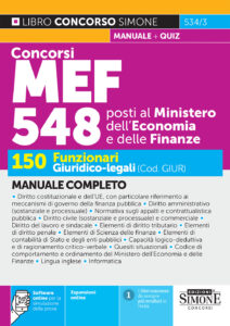 Concorso MEF 548 posti - 150 Funzionari Giuridico-legali - Manuale - 534/3