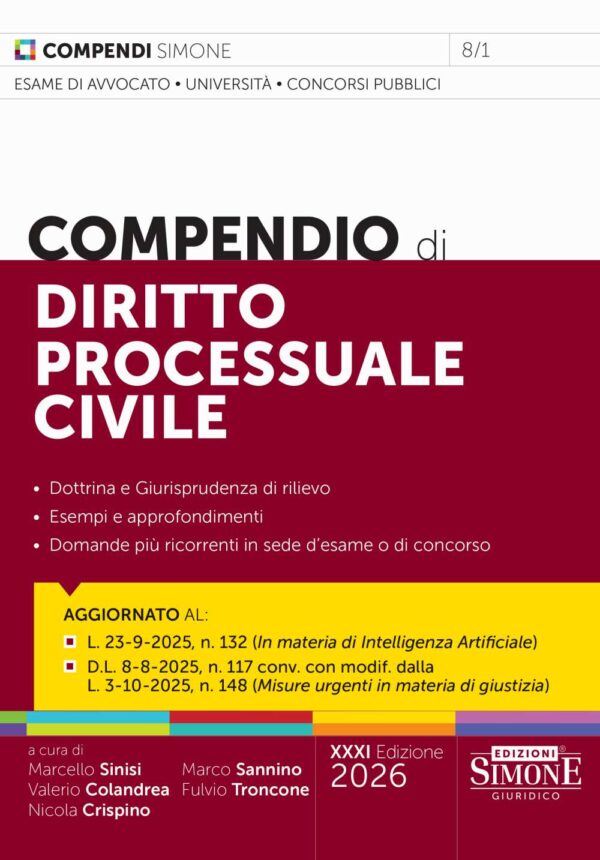 Compendio di Diritto Processuale Civile 2026