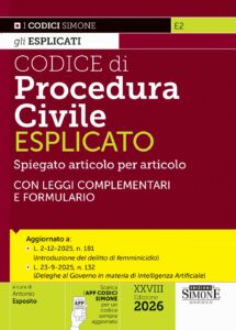 Codice di Procedura Civile Esplicato 2026 Spiegato Articolo per Articolo