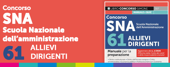 Banner Concorso SNA Scuola Nazionale dell’Amministrazione – 61 Allievi Dirigenti – Manuale per la preparazione