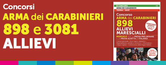 Banner Concorsi Carabinieri 898 e 3081 posti
