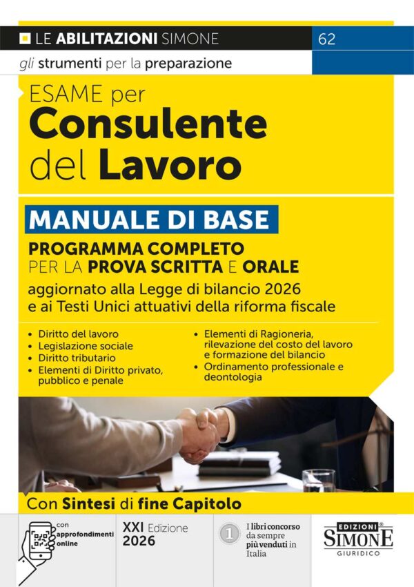 Esame per Consulente del Lavoro - Manuale di base