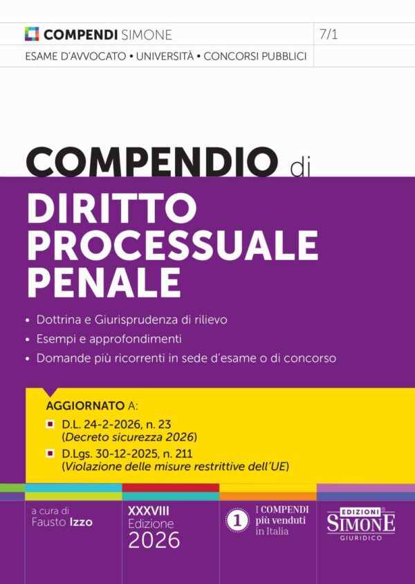 Compendio di Diritto Processuale Penale - 7/1