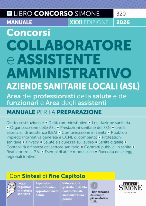 Concorso Collaboratore e Assistente Amministrativo Aziende Sanitarie Locali - Manuale - 320