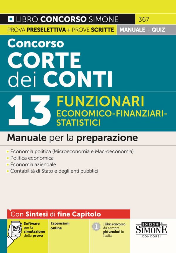 Concorso Corte dei Conti - 13 Funzionari Economico-Finanziari-Statistici - Manuale - 367