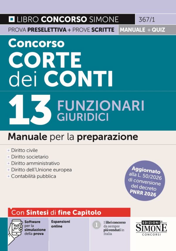 Concorso Corte dei Conti - 13 Funzionari giuridici - Manuale - 367/1